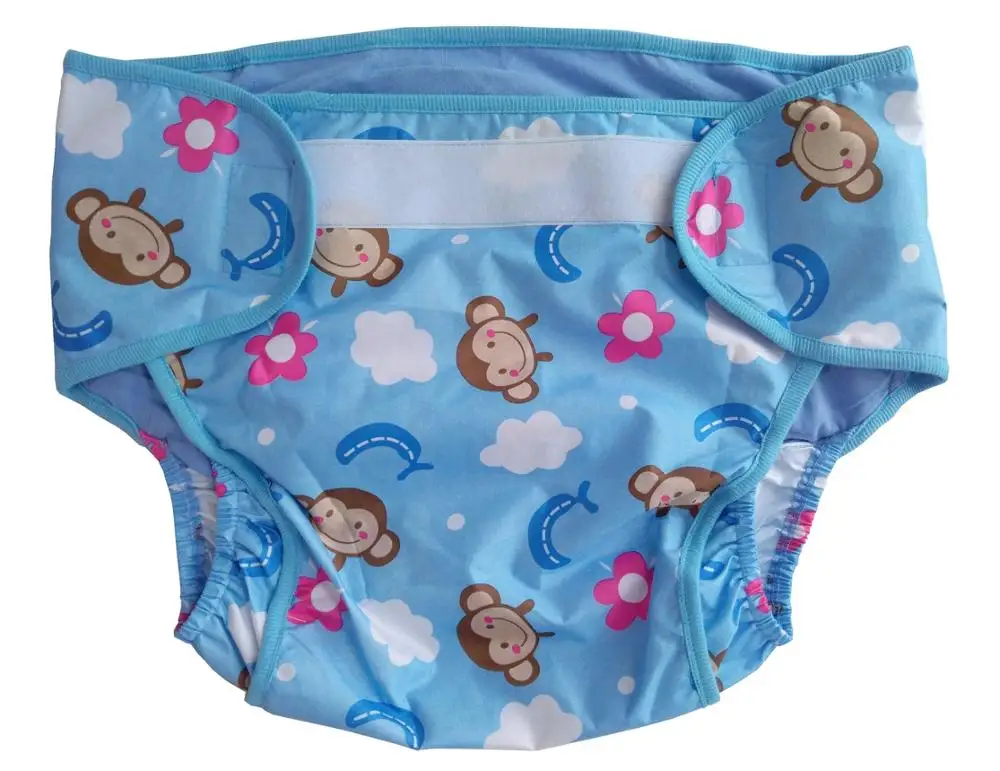 

Waterproof adult printed monkey cloth pant with padding /ABDL cloth diaper with paddng inside /washable adult trainning pant