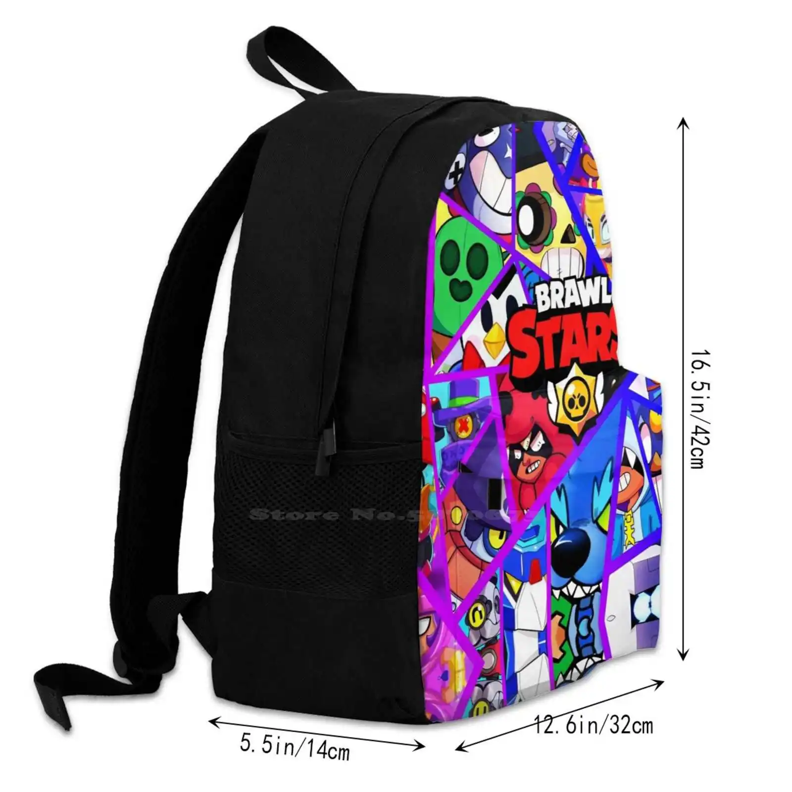 Bolsos de moda del equipo BRAWL de estrellas, mochila para estudiantes, Moments divertidos, León Team, All Heroes S Game, New Best Skin Shark falle