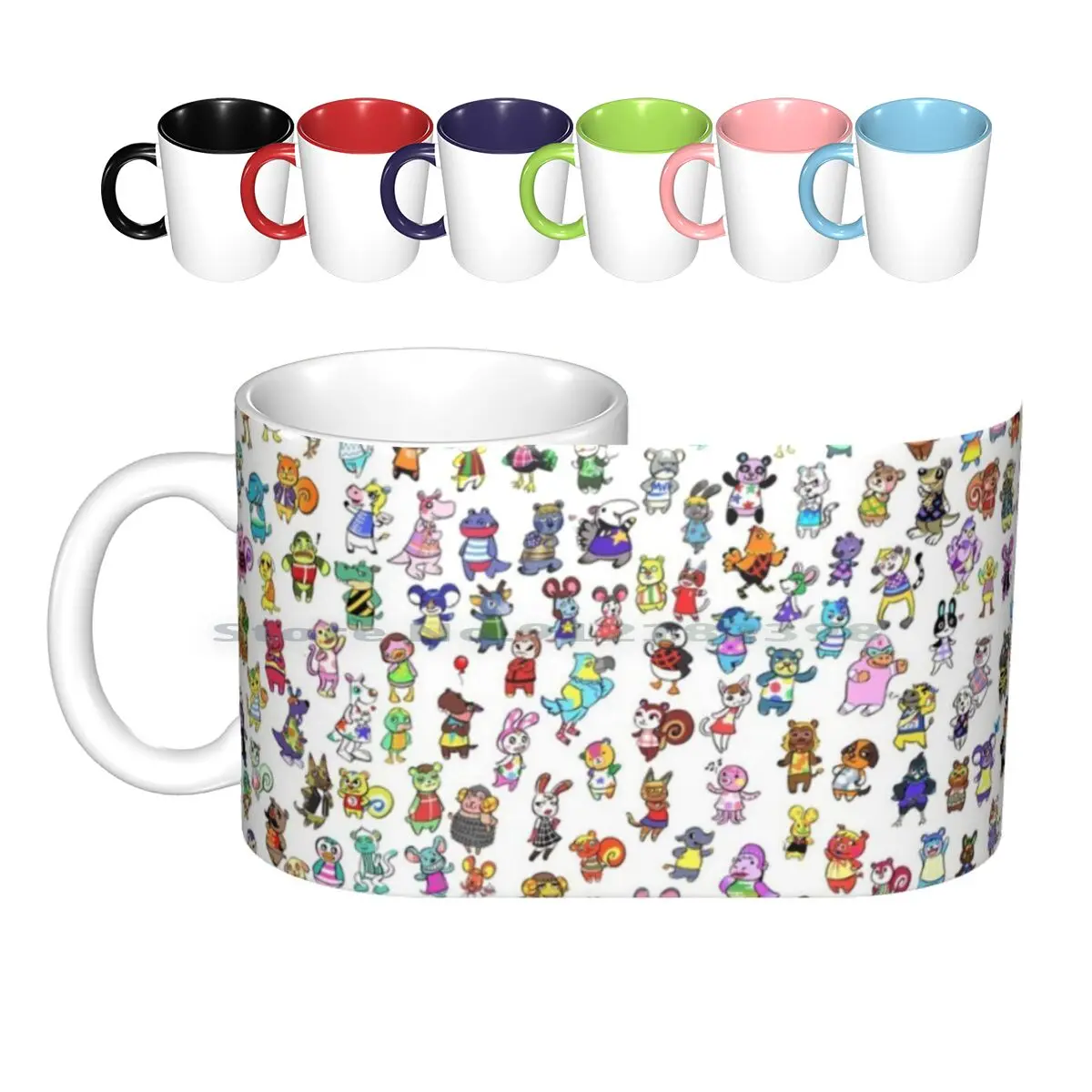 Animal New Leaf-All Villagers Ceramic Mugs Coffee Cups Milk Tea Mug Animal Animal New Leaf Acnl Game Gaming Cute Animals 3ds