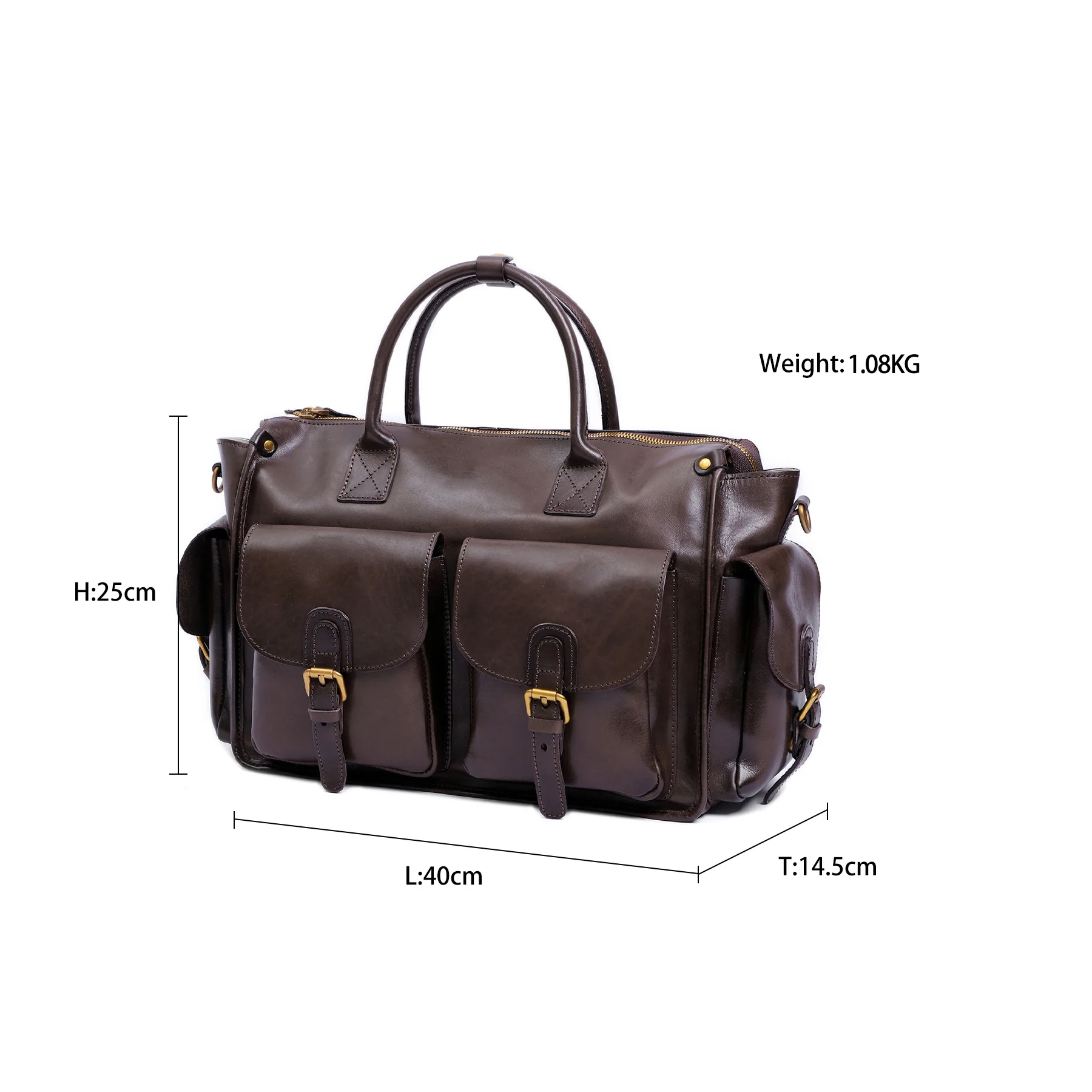 JOGUJOS Casual Women Travel Bag Retro Large-Capacity Duffel Unisex Fashion Genuine Leather Gym Crossbody Luxury Laptop iPad Bags