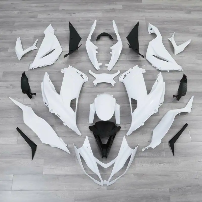 Motorcycle Unpainted White Fairing Bodywork Kit For Kawasaki Ninja ZX6R 2013-2018