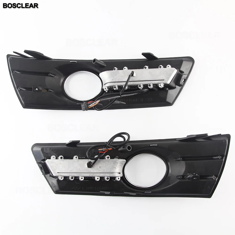 2PC LED DRL Daytime Running Light Turning Signal/Fog Lamp Driving Bumper For Volkswagen CC 2009 2010/11/12/13 White Blue Yellow