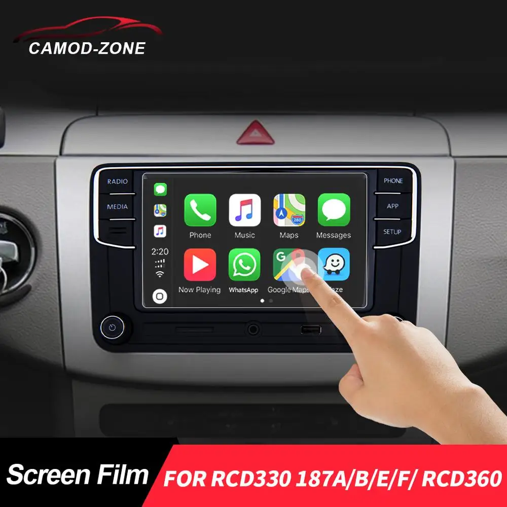 6.5 inch MIB RCD360 Radio Toughened Glass Screen Protective Film For Volkswagen RCD330 RCD330 PLUS 187A 187B 187E 187F 280B