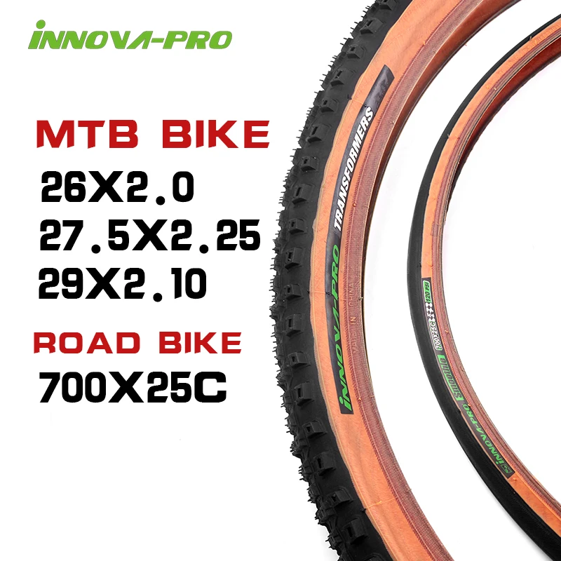 1 Pair INNOVA Pro MTB Road Bike Tire 700x25c 26x2.0 29x2.1 27.5x2.25 Anti Puncture Mountain Bicycle Tyre Cycling Part Ultralight