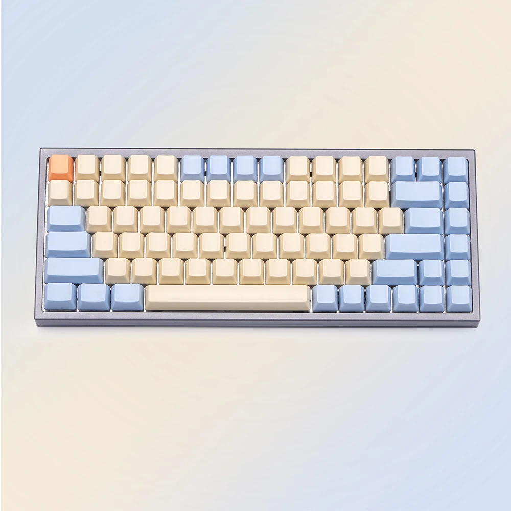 

Milk Blue Matte Blank OEM Keycaps For Cherry Mx Switch 64 68 87 Keys Mechanical Keyboard Pure Color 1.45mm Thick PBT Keycaps