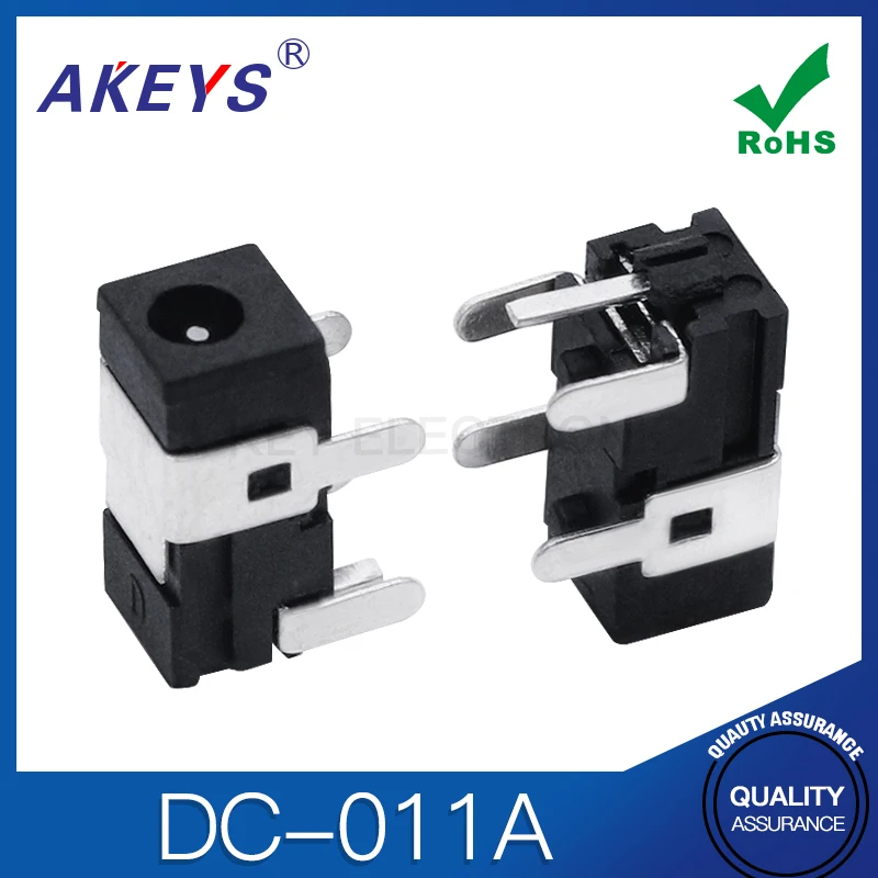 DC-011A FIXED FOOT 2 OUTER DIAMETER 2.8 INNER CORE 0.7 PINS 5 LEGS HIGH TEMPERATURE RESISTANT HIGH QUALITY DC POWER SOCKET BASE