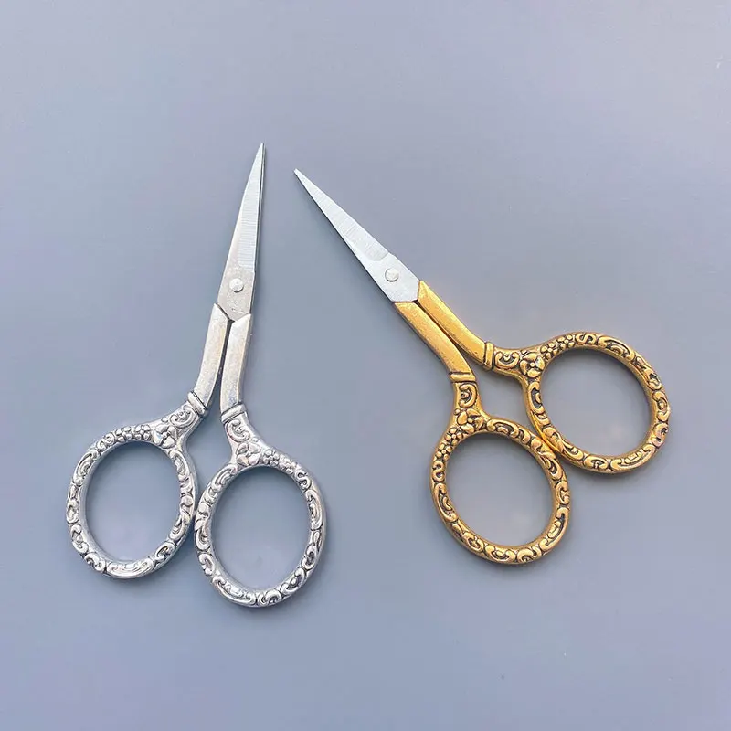 1Pcs European Retro Scissor handicraft Embroidery Fabric Cross stitch Classic Vintage Antique Craft Sewing Tailor Scissor Sewing