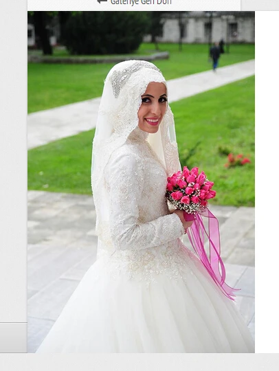 Vestido De Noiva Desain Baru Muslim Pernikahan Jilbab Lengan Panjang Renda Gaun Arab Jubah Panjang De Mariage Ibu dari Gaun Pengantin