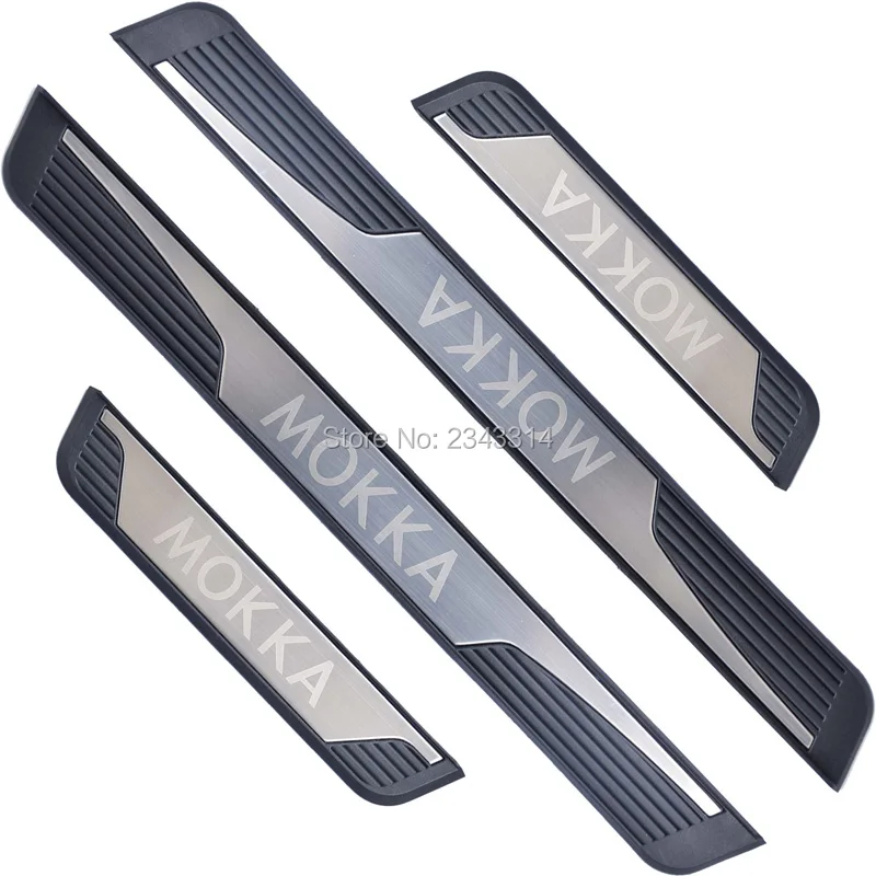 For 2014-2023 Vauxhall Opel Astra H J K Mokka X Stainless Door Sill Kick Scuff Plate Pedal Protector Trim Car Styling Accessory