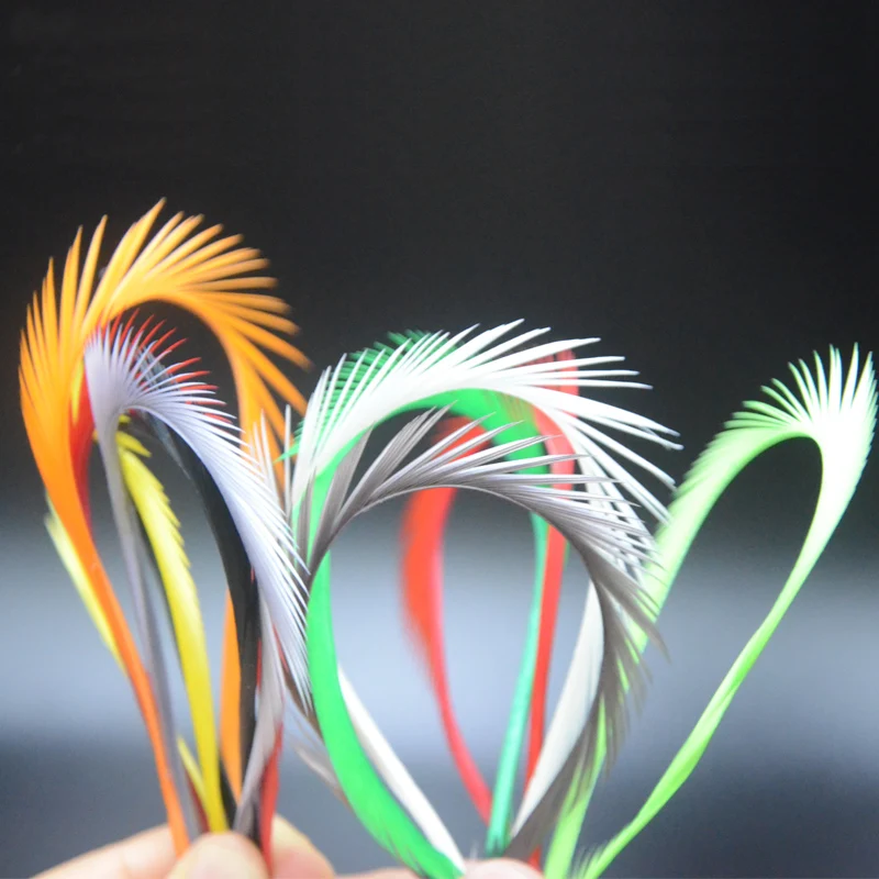 CONTEMPLATOR 10colors Goose Biots Fly Tying Feathers 50pcs Stoneflies Prince Nymph Flies Goosey Biot Feather Fly Insects Tails