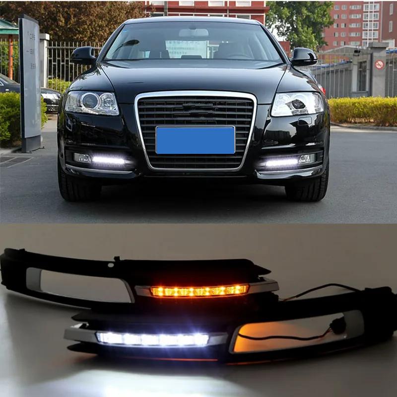 

LED Daytime Running Light DRL Light Fog Lamp Cover For Audi A6L A6 C6 2009-2011 For Quattro RS Cabriolet Allroad Front