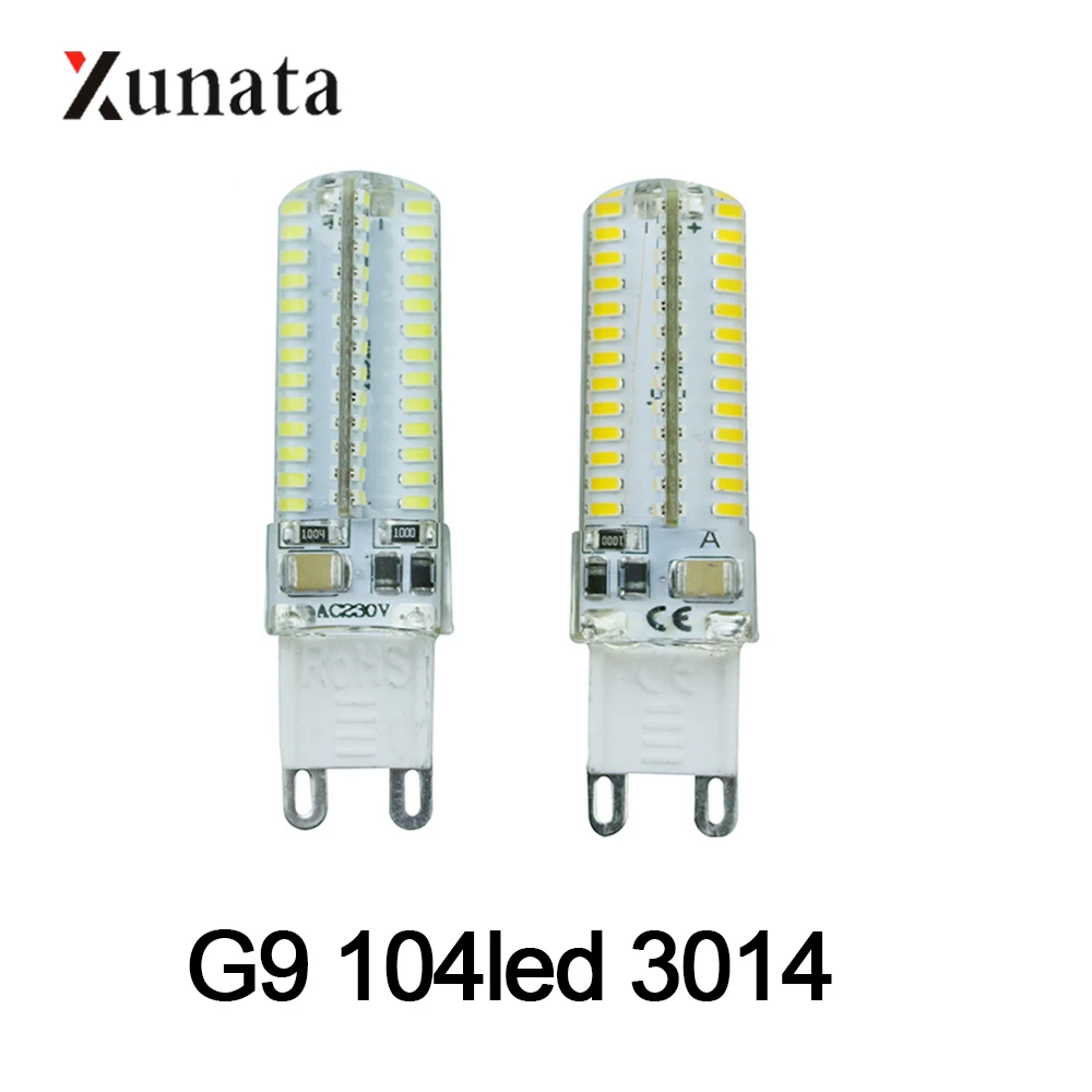 

AC 110V 220V G9 LED Lamp SMD3014 Corn Bulb 3W/5W 64LEDs/104LEDs Chandelier Lampada LED Light Replace Halogen Lamp