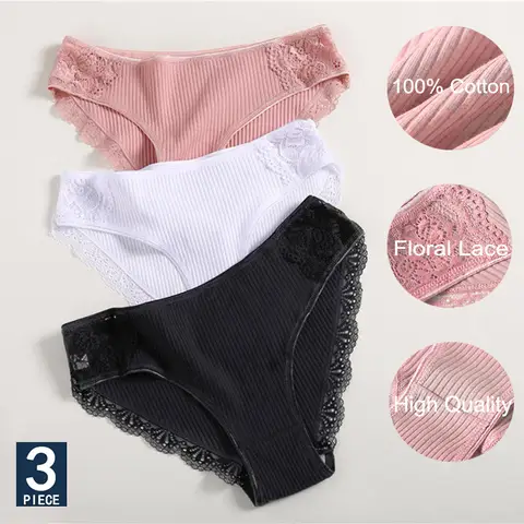 Cotton Women’s Panties Set 3pcs finetoo