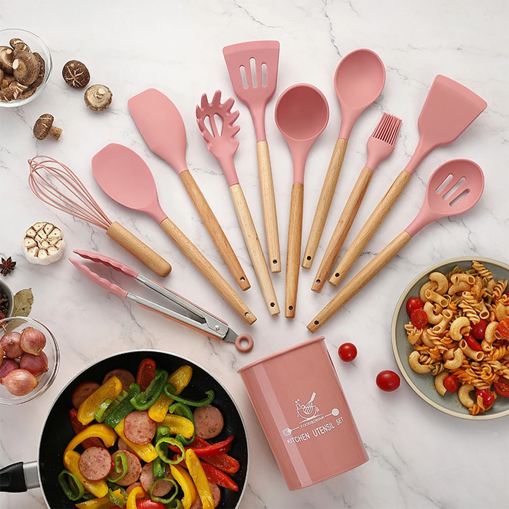 

Silicone Cookware Kitchen Utensils Non Stick Cooking Baking Tools Sets Of Dishes Tableware Kitchenware Dinnerware Heat Resistant