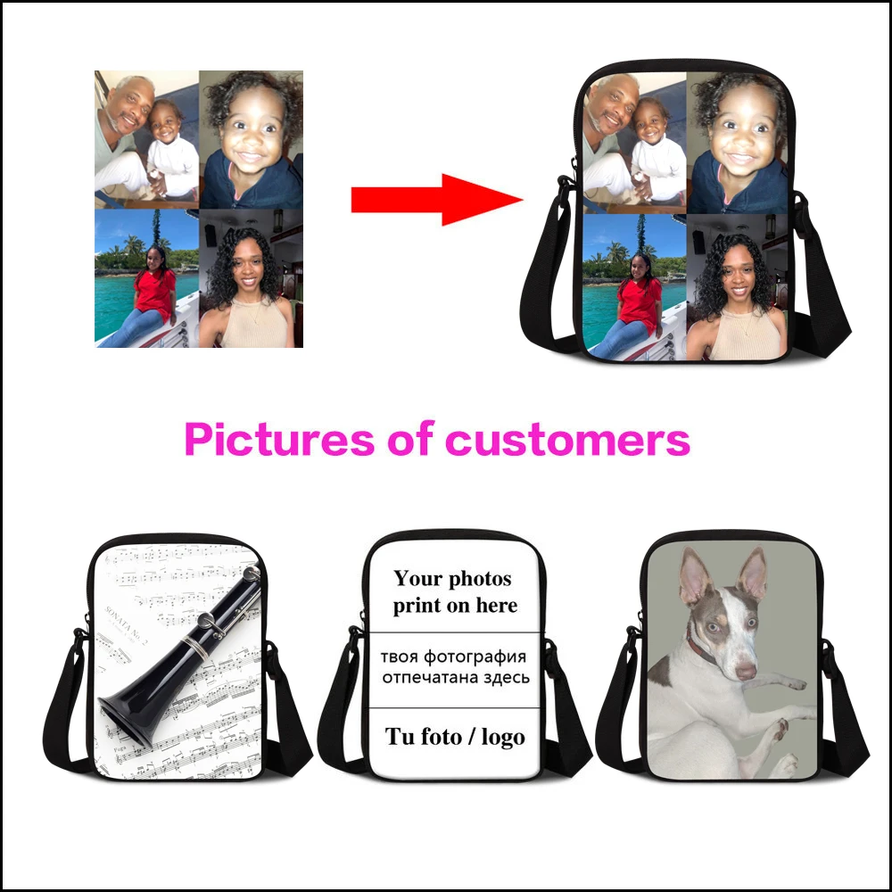 Custom Photo Mini Messenger Crossbody Bag For Teenage Girl Boys Women Casual Travel Shoulder Bags Girls Small Fashion Flap