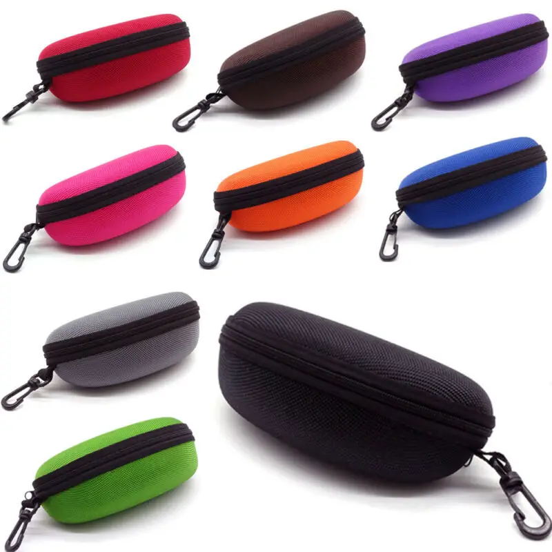 

New Sunglasses Reading Glasses Carry Case Bag Hard Zipper Box Travel Pack Pouch Portable Protector