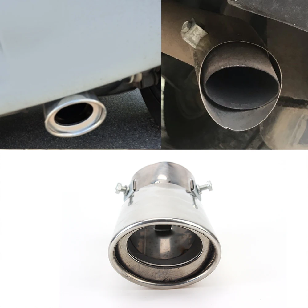 Stainless Steel Auto Decoration Car-styling Car Exhaust Tail Muffler Tip Pipe Car Accessories Universal DIY