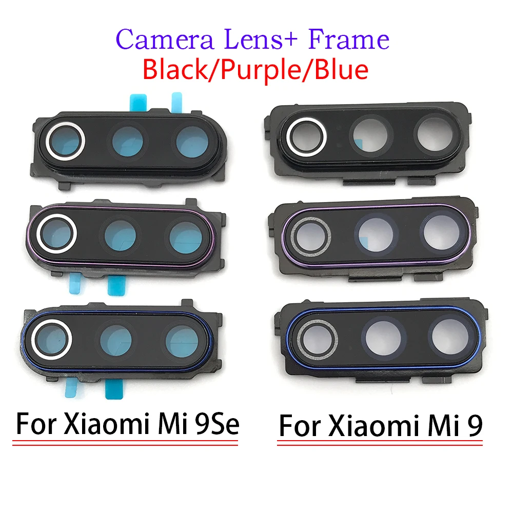 Back Camera Glass For Xiaomi Mi 6 Mi6 M6 Mi 8 Mi8 Mi 9 Mi9 Lite SE Rear Back Camera Glass Lens with Frame For Redmi Note 8 Pro