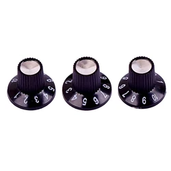 Black Guitar Bass Knobs Speed Control Knobs Volume Tone 6mm Shaft Pot Knob