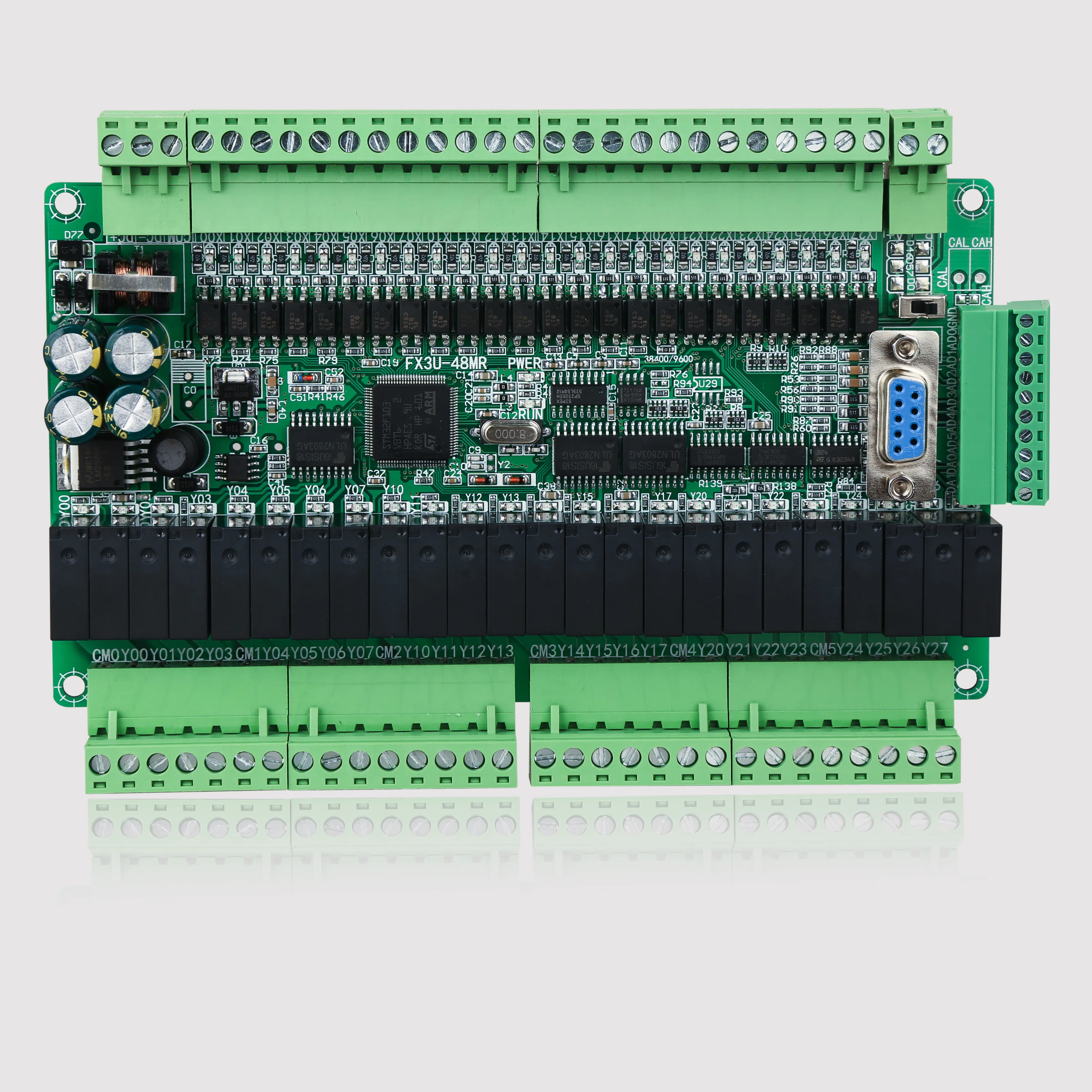 PLC ad alta velocità FX3U-48MR 24 ingressi 24 uscite relè modulo di controllo industriale 6AD 2DA con comunicazione RTC CAN