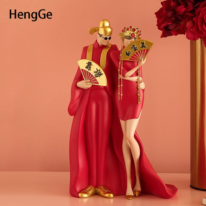 

Nordic Decoration Home Living Room Decoration Porch TV Cabinet Ornament New Chinese Wedding Gifts Resin Embellishments Modern