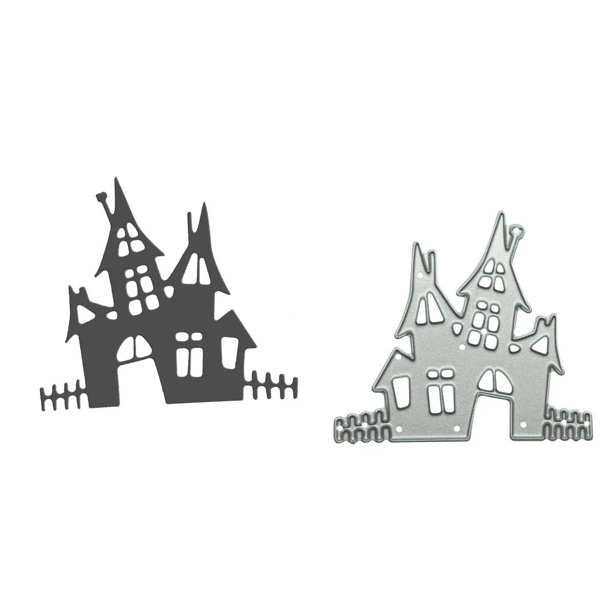 Mini Size Creepy Haunted House Pattern Metal Cutting Dies DIY Halloween Card Decorating Clipart Craft Paper Cutter Stencil