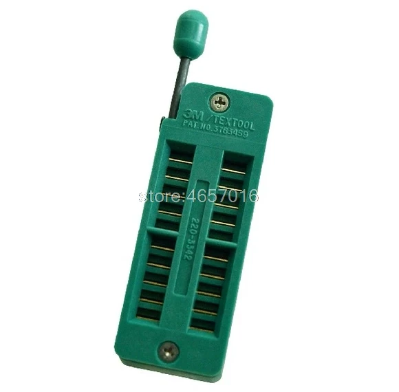 10Pcs/Lot 3M Gold DIP 20 Pin 20Pin Universal ZIF IC Socket Good quality
