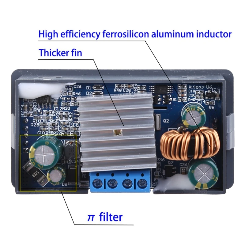 ZK-4KX CNC DC-DC Buck impulsar el módulo convertidor CC CV 0,5-30V 4A pantalla LCD paso ajustable abajo arriba regulador de tensión J6PE