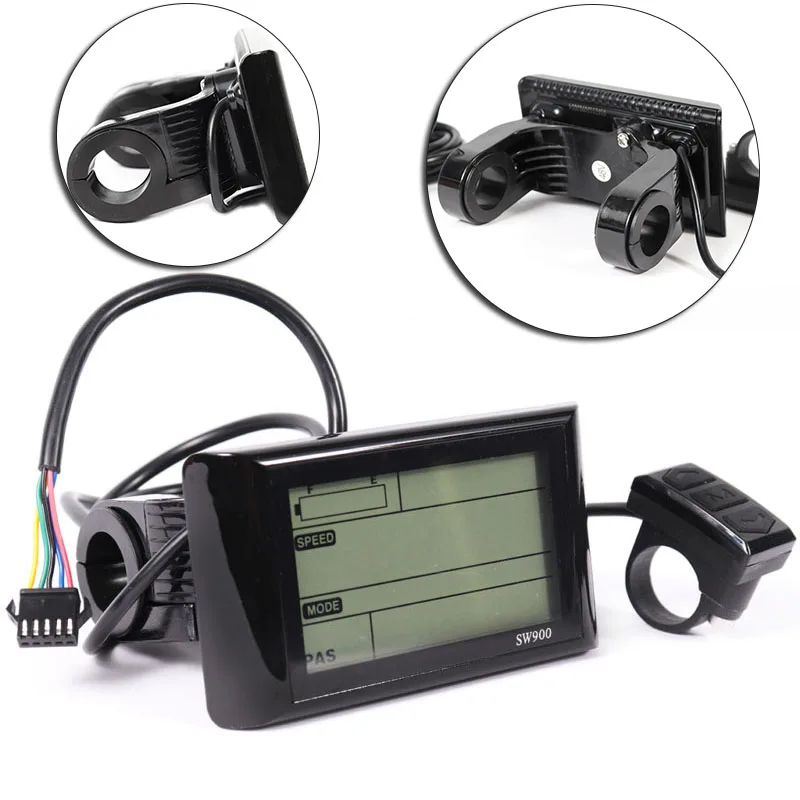 

Electric Scooter Parts Repair SW900 LCD Display with SM Waterproof Plug Accessory For E-Bike Display Meters Acesssories