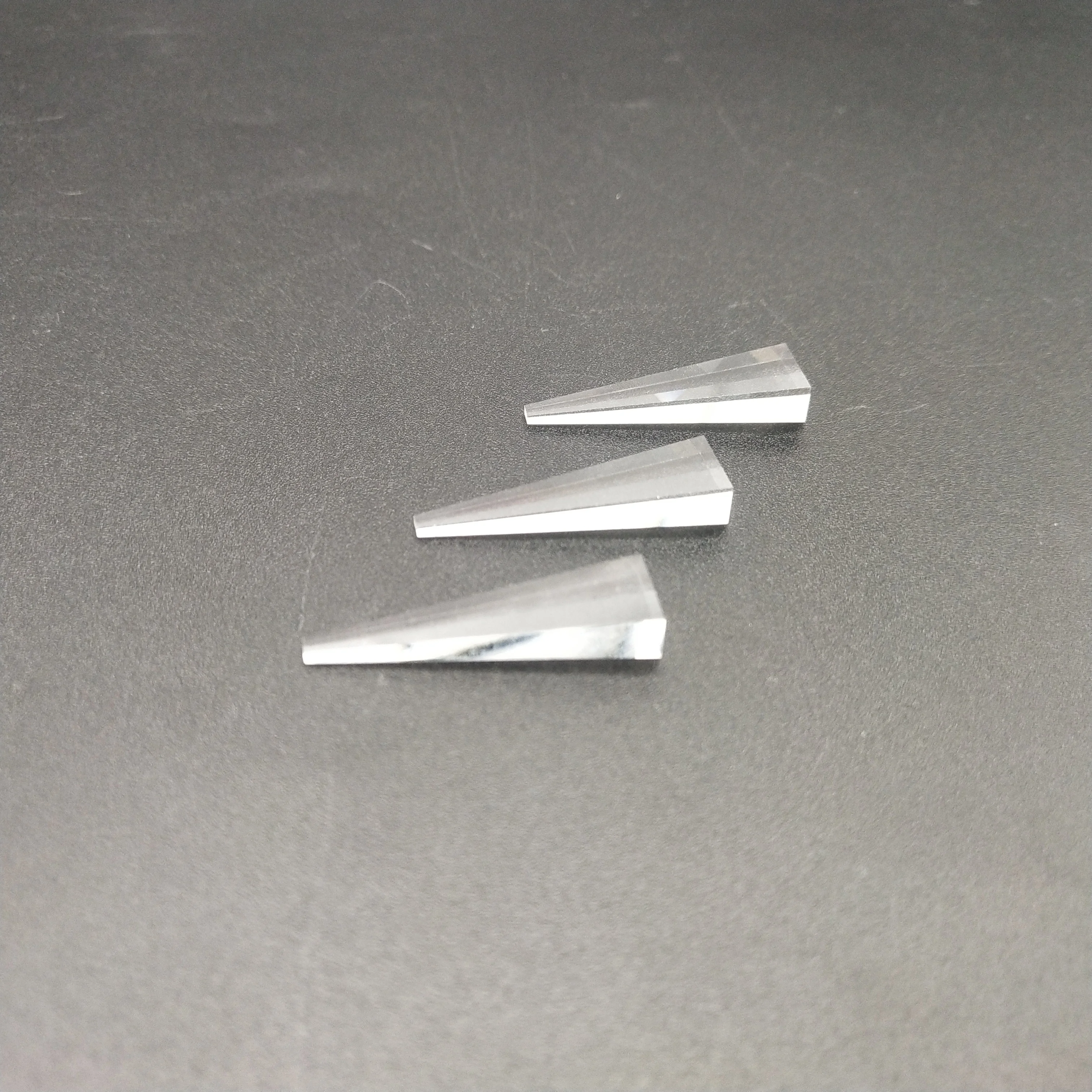 2pcs High Transparent Optical Glass Rod Wedge Light Guide Prism