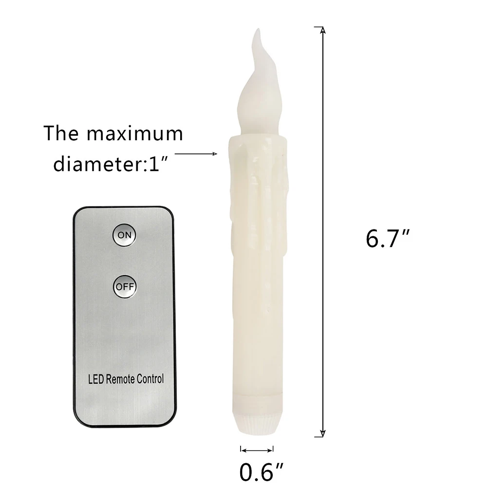 6/12 Pcs LED Electronic Flameless Candle Tear Wave Shaped Flickering Candle With Remote Control Simulation Cone Candle Tea Light