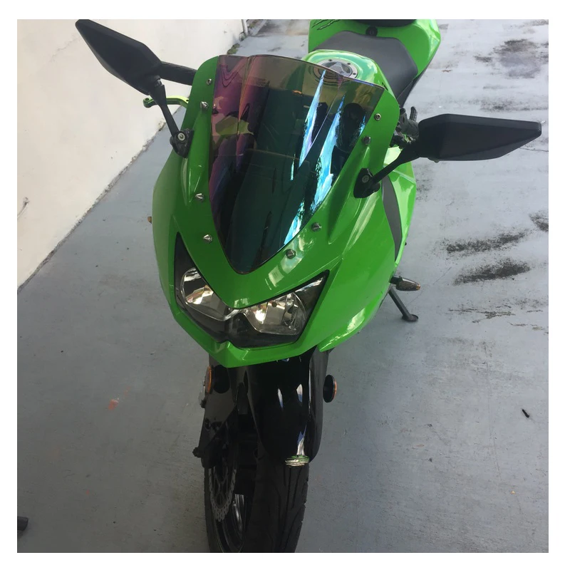 Motorcycle Double Bubble Windshield WindScreen Screen For 2008 2009 2010 2011 2012 Kawasaki Ninja 250 R 250R EX EX250 Iridium