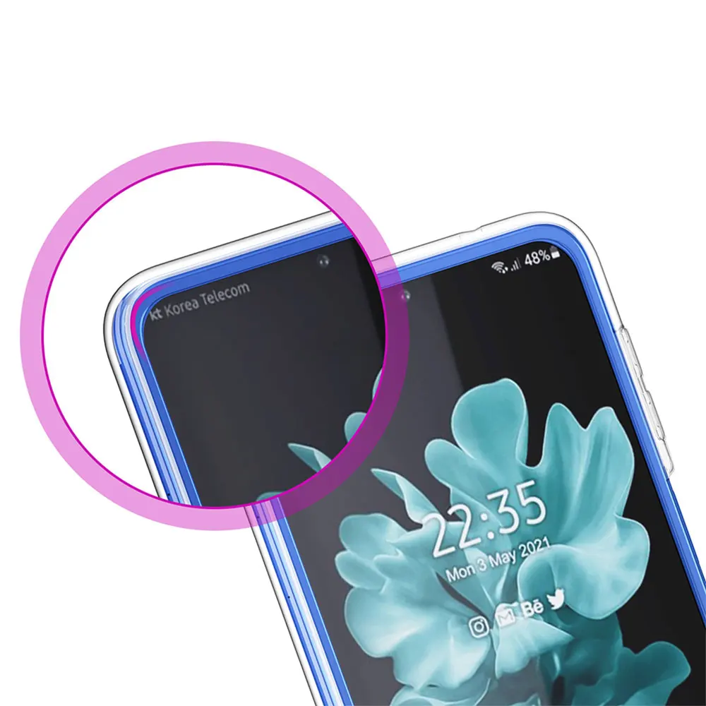 Fundas Hülle für Samsung Galaxy Z Flip 3 4 5G Transparente harte Handyhülle ZFlip3 Clear PC Luxus Love Bow