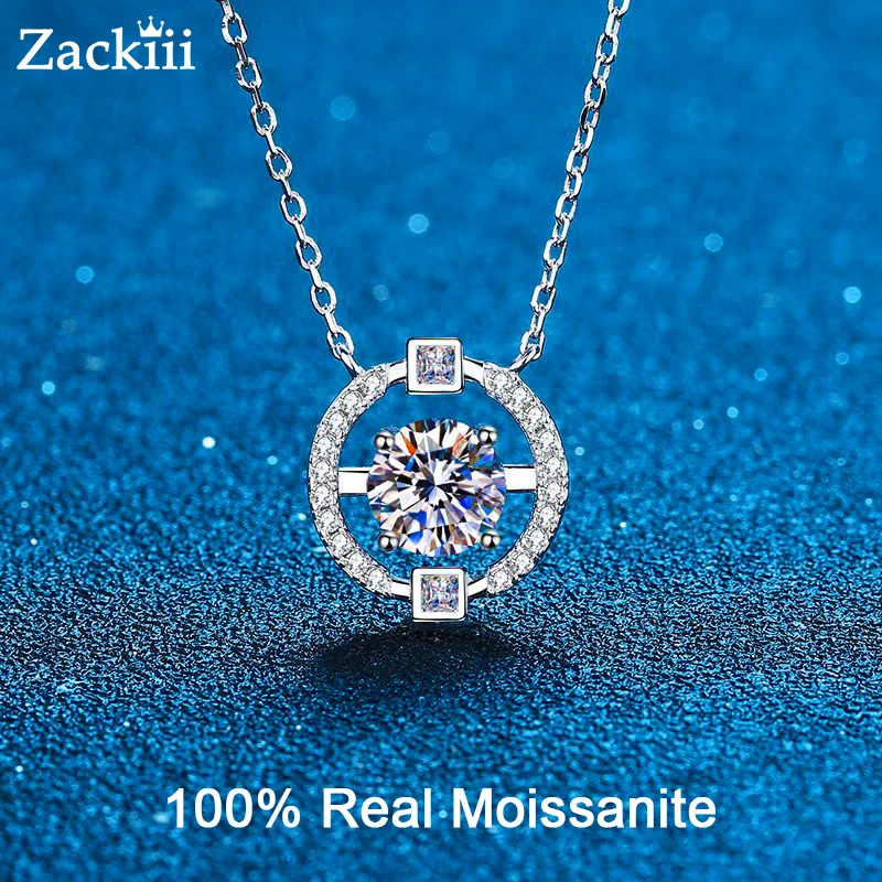 

2CT Certified Lab Diamond Pendant Necklace Excellent Cut VVS Moissanite Necklace Birthday Christmas Jewelry Gift for Women Girls