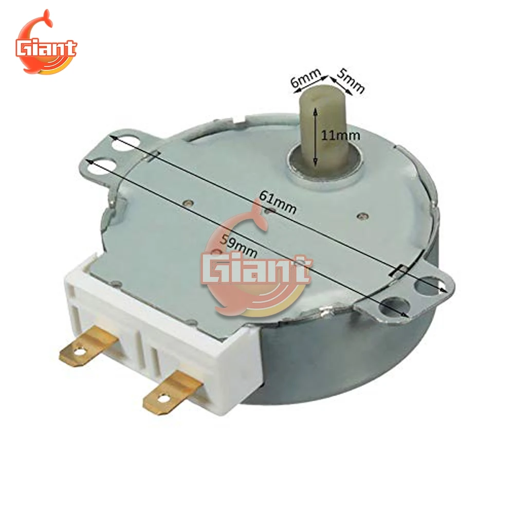 TYJ50-8A7 Vertical Turntable Motor d shafted 7 New AC 220V-240V CW/CCW Microwave Turntable Glass Plate Tray Synchronous Motor