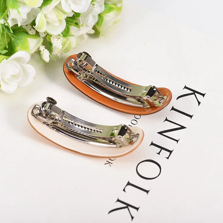 New Fashion Imitation wood stripes Girls Acrylic Horsetail Hair clips Hairpins Barrettes Headband Womens Hair Accessories