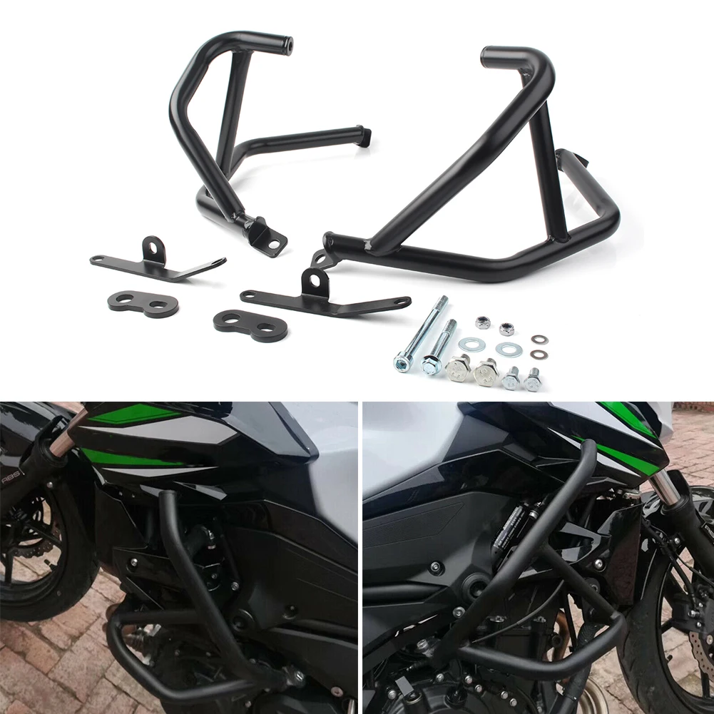 Motorcycle Engine Guards Crash Bars Bumper Set For Kawasaki Ninja 250 400 EX250 EX400 2018 2019 Steel Anti-Collision