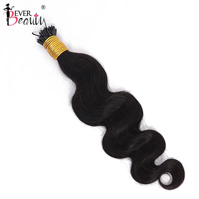 Body Wave Nano Ring Microlink Hair Extensions For Women 100% Human Virgin Hair Weave Bundles Natural Black Ever Beauty