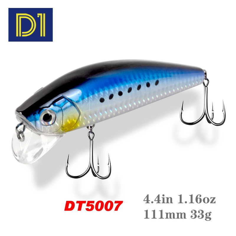 D1 Fishing Minnow Floating Lure 111mm 33g Crankbait Wobblers Isca Pesca Fishing Tackle Artificial Bait For Sea Bass