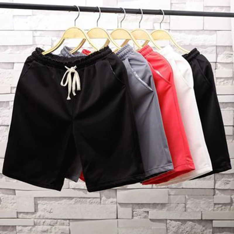 Men's Beach Short Men Casual Shorts Print Drawstring Pockets Cotton Beach Shorts Fifth Pants Short Beach Men Clothing