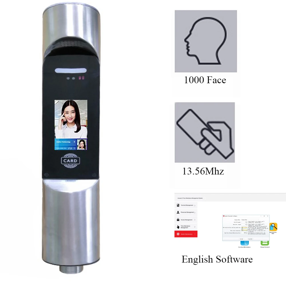 5Inch Android Face Turnstile Access Control for Gate Door Security Entrance Identify With IC Card Reader Free English Software