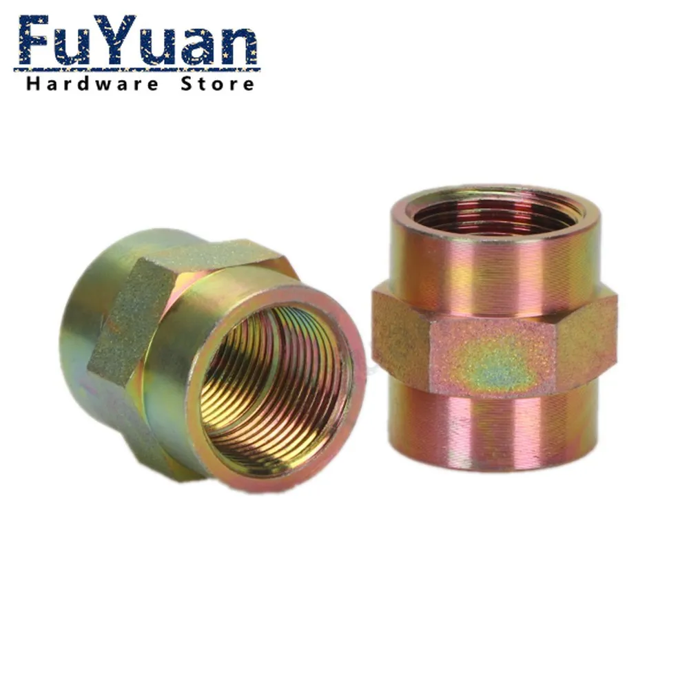 

1PCS High Pressure Oil Tubing Conversion Joint 1/8" 1/4" 3/8" 1/2" 3/4" 1" 2" BSP Female Thread Straight Connection Fittings