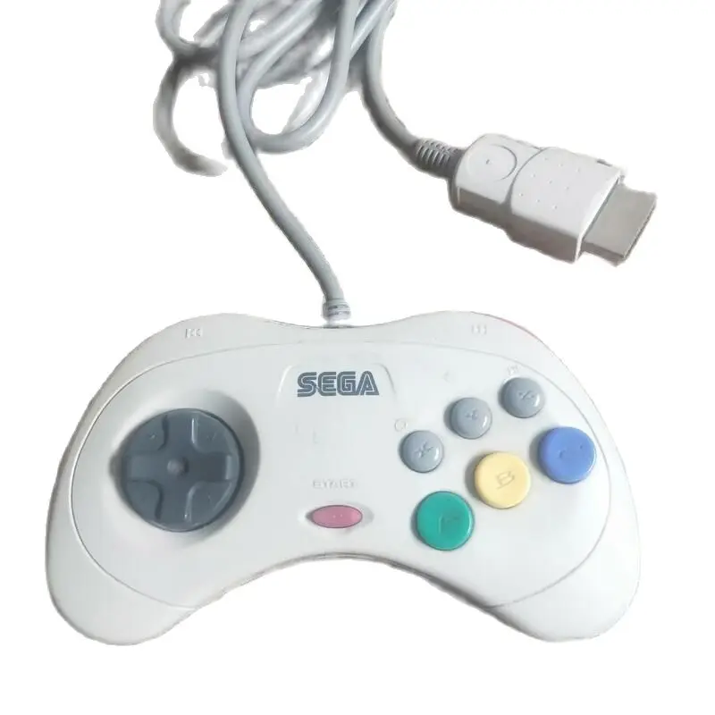 Original Sega Saturn Gamepad Official Sega Genesis Controller 6-Button Arcade Pad for Sega Original Port