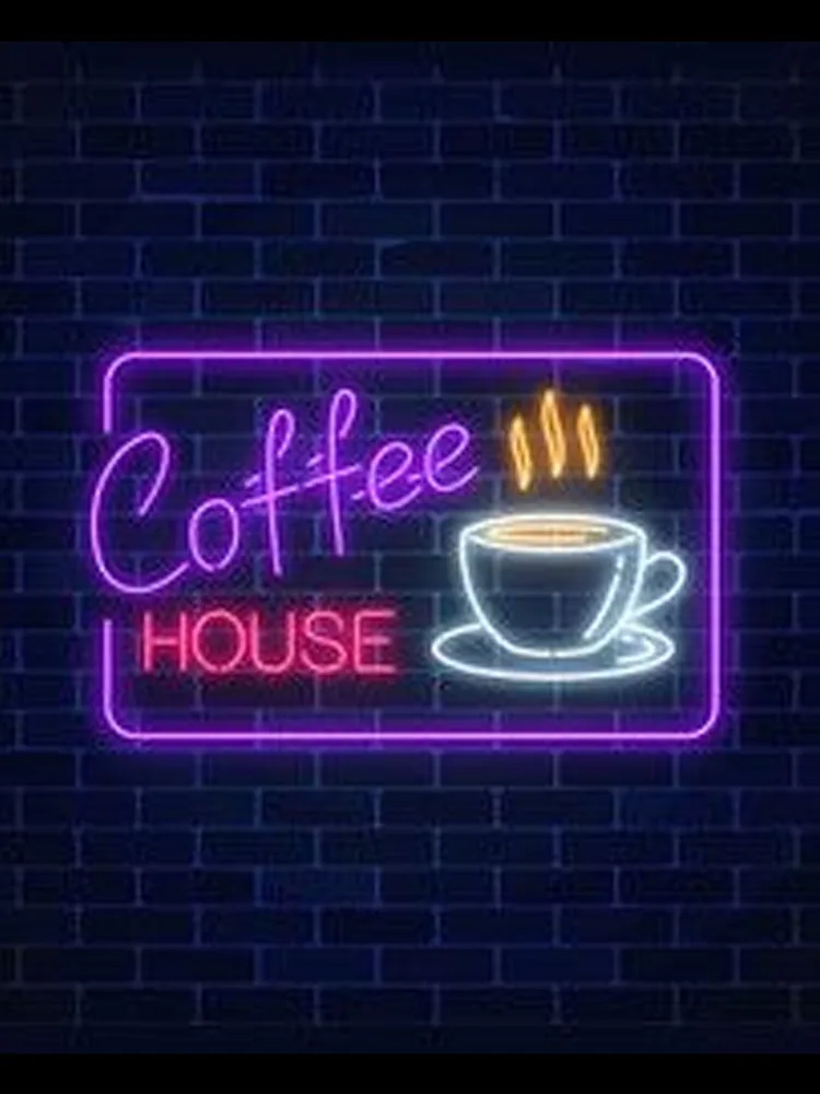 

Neon Sign For coffee house with cup resterant decorate wall light club room Hotel Arcade DISPLAY BUSINESS Impact Attract light