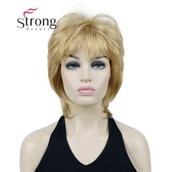 StrongBeauty Bady Wavy Glonden Blonde Neck Length Synthetic Wig for Women's COLOUR CHOICES