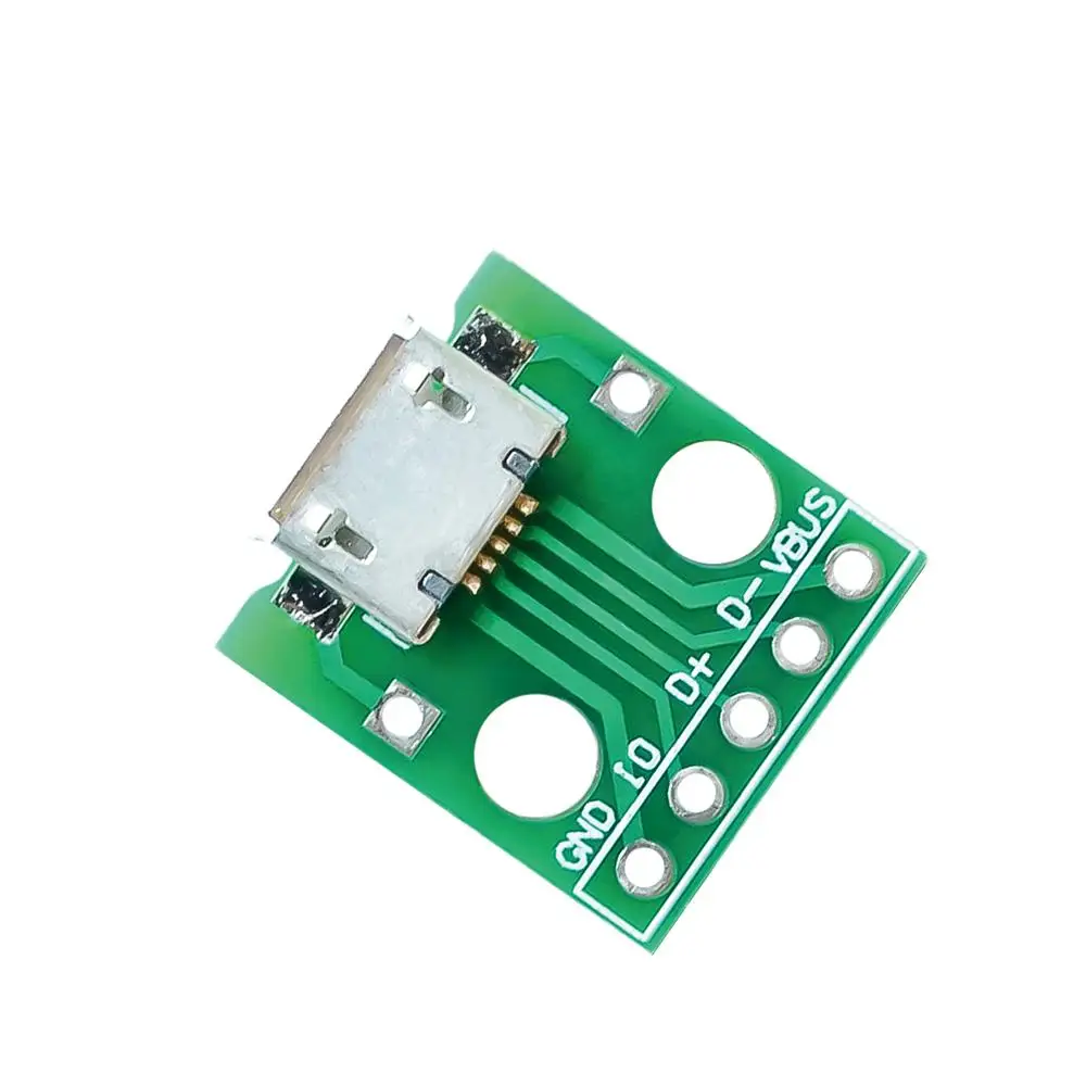 10 pièces de MICRO USB à Dip 600 prise Type B Mike 5p SMD à carte adaptateur en ligne soudée 600 PCB USB-01 SMT