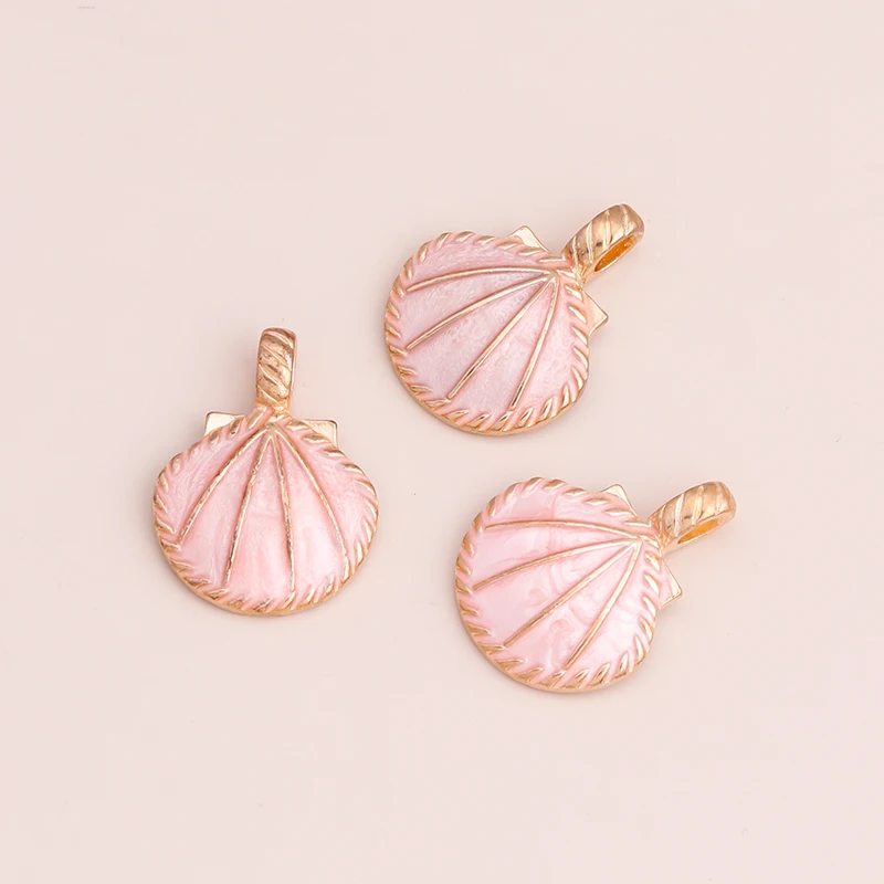 10 stücke Mix Nette Emaille Shell Seestern Charme Anhänger der Halskette Ohrringe Schlüsselanhänger Handemade DIY Schmuck Machen Zubehör – Detail 18