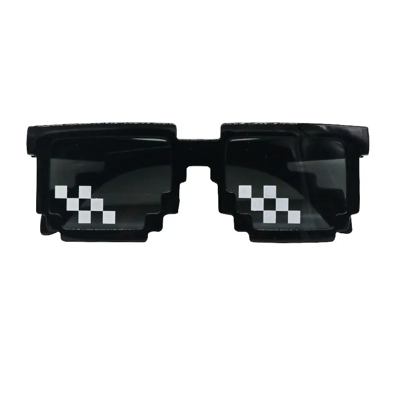 Motocycle Zonnebril Uv Bescherming 3/6 Bit Mlg Pixelated Zonnebril Motocross Bike Racing Bril Mozaïek Vintage Eyewear