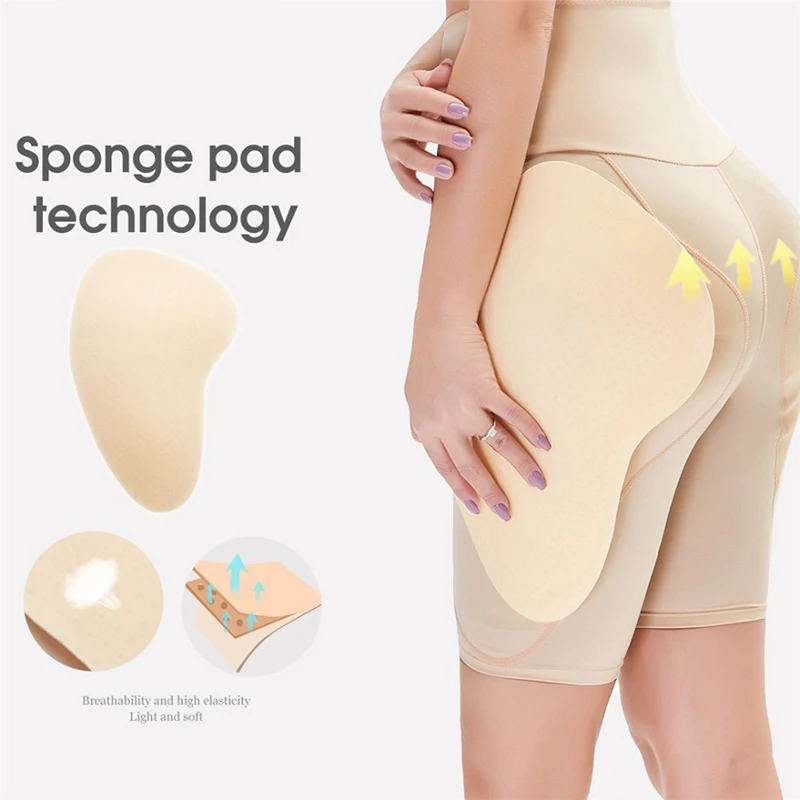 Womens Seamless Butt Lifter Padded Panties Hip Enhancer Underwear Sponge Fake Ass High Waist Underpants Sexy Buttocks Boyshorts