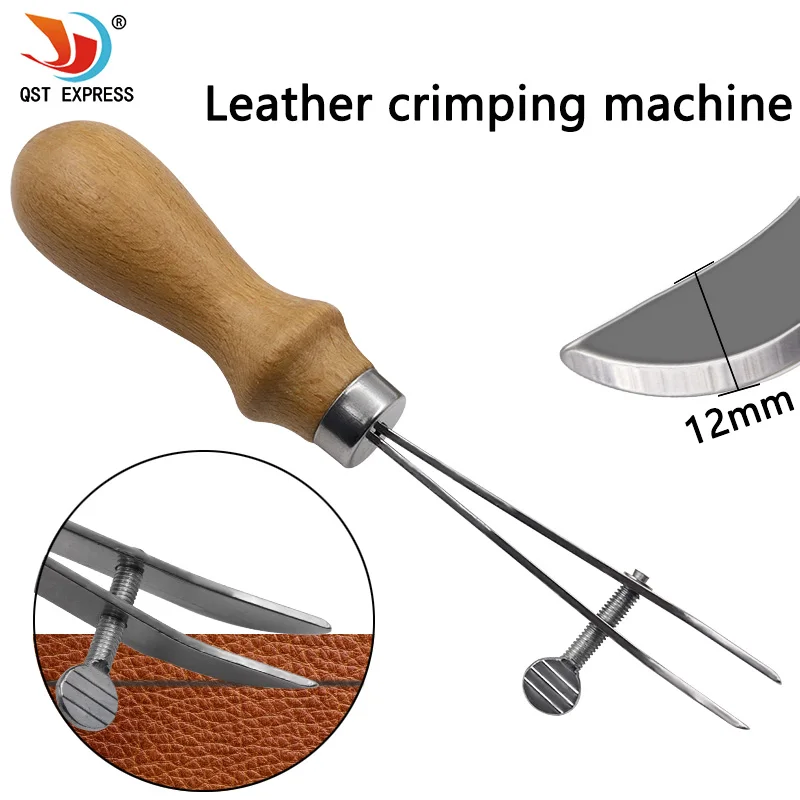 Leather Cutting Tools Adjustable DIY Handmade Leather Crimper Slotting and Grooving Edge Device Holder Leatherworking Cutting